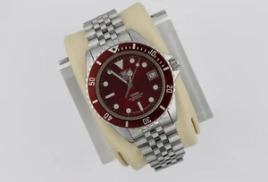 Tag Heuer 980.913 Mens 1000 Series Watch Red Professional Silver Jubilee 8" - Picture 1 of 11