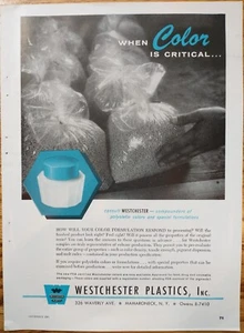 Westchester Plastics, Inc. Mamaronec NY 1961 Print Ad - Bild 1 von 1