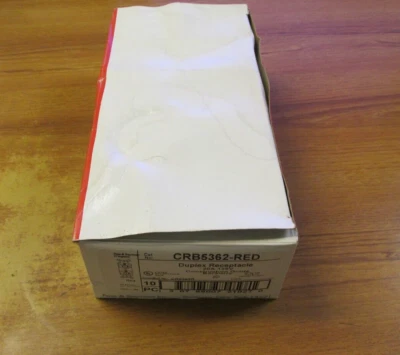 Nuevo en caja. Receptáculo dúplex Pass & Seymour (lote de 10) 20A Cat# CRB5362-ROJO... ZB-325 Foto 1 de 4