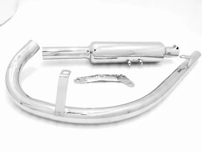 Compatible con Royal Enfield Bullet 500cc - Silenciador de escape corto con tubo Foto 1 de 4