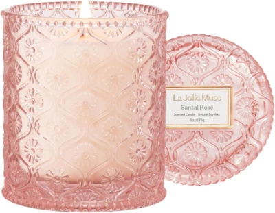 Vela rosa sándalo LA JOLIE MUSE, velas perfumadas, velas regalos para mujer,  Foto 1 de 4