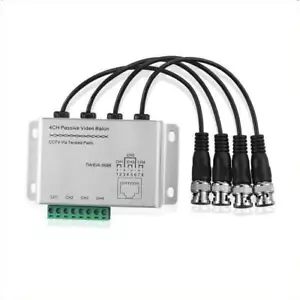 US warehouse BNC RJ45 UTP 4CH Passive HD Video Balun Cable Converter transceiver - Bild 1 von 4