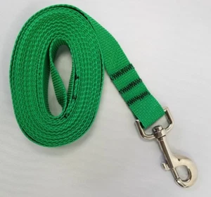 Kelly Green Dog Leash Long Obedience Foot Feet Training Lead 6' 15' - Picture 1 of 4