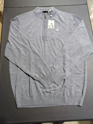 NUEVO CON ETIQUETAS SUÉTER HOMBRE DONALD ROSS CREMALLERA 1/4, TALLA: XL, COLOR: GRIS (M4) Foto 1 de 2