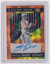 2022 Leaf Valiant Rising Stockt Autographs Crystal Orange Jeremy Ruckert Rookie