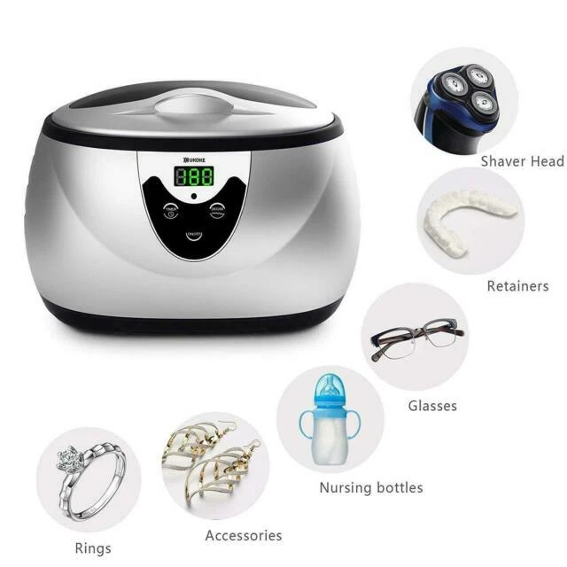 Ukoke UUC06S Ultrasonic Cleaning and Care Cleaner with Timer Ring
