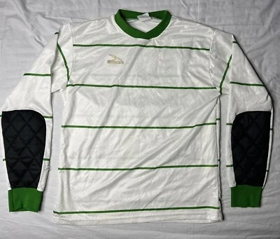 Camiseta de fútbol Score talla mediana verde y blanca manga larga vintage años 90 Foto 1 de 4
