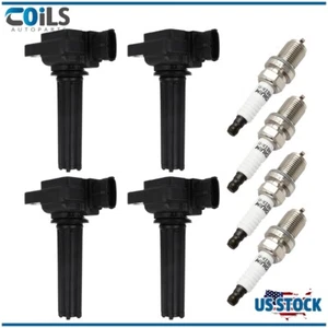 4 bobinas de encendido y 4 bujías para Saab 9-3 2004-11 9-3X 2010-11 2,0 L Turbo - Imagen 1 de 18