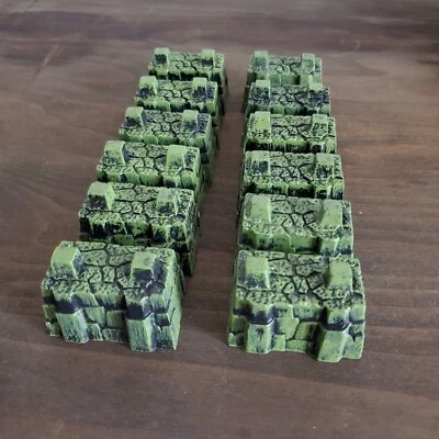 Ballestas y catapultas campo de batalla repuestos 12 ladrillos de pared verdes Foto 1 de 4