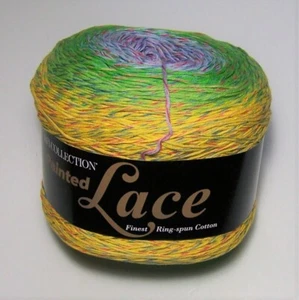 874 yard cake KFI PAINTED LACE Cotton Yarn with Shawl Pattern #103 GOLD COAST - Picture 1 of 2