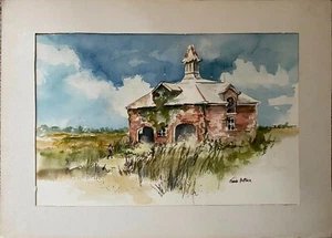 Adobe Church by Carole Heffner - Original Watercolor - Picture 1 of 4
