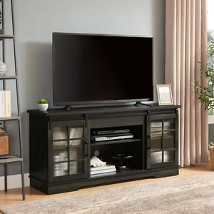 Farmhouse TV Stand Entertainment Center Media Console Cabinet for TVs Up to 65in - Picture 1 of 16