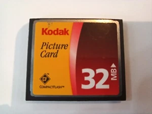 KODAK PICTURE CARD 32MB COMPACT FLASH MEMORY CARD CF ! - Picture 1 of 10