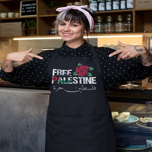 Free Palestine Apron Human Rights Justice Peace Activist Apron For Men Women - Picture 1 of 5