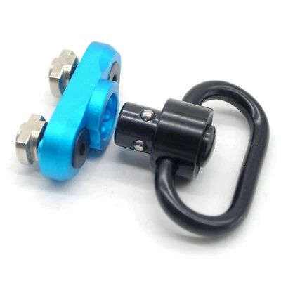 1.25'' Black QD Sling Swivel Adapter Mount Kit + Blue/Red M-lok Rail Attachment - Image 1 of 4