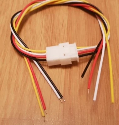 JST XH 2,54 mm 4 Pin-Stecker+4 Pin Buchse ca. 20 cm Kabel - Bild 1 von 4