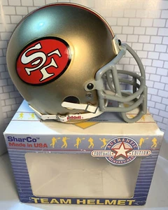 SAN FRANCISCO 49ers AUTHENTIC SHARCO THROWBACK 1968-1988 MINI FOOTBALL HELMET - Picture 1 of 12