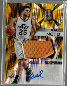 2015-16 Panini Spectra Prizms Gold #125 Raul Neto Auto Jersey /10