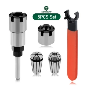 Extension Rod Collet Chuck ER20 ER16 Adapter Cutter Spring Nut 5PCS Set 1/4 1/2 - Picture 1 of 21