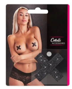 Almohadillas para pezones cubierta para verrugas de pecho cubierta pegatina para pezones Titty Sticker X negro - Imagen 1 de 4