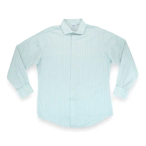 Brooks Brothers Est 1818 Slim Fit Men's Striped Long Sleeve Size 16-34 Gray - Picture 1 of 6