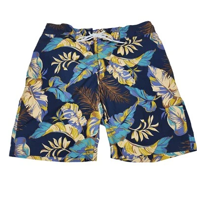 Bañador St John's Bay Para Hombre Grande Azul Verde Amarillo Hawaiano Board Shorts Foto 1 de 4