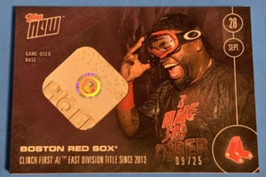 2016 Topps Now Red Sox Clinch David Ortiz Game Used Base Relic Card 09/25 517-D - Picture 1 of 11