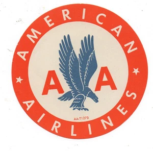 1950s American Airlines Luggage Label with Eagle - Bild 1 von 1