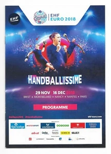 Programme Euro 2018 - 29/11 au 16/12/2018 (Handball) - Picture 1 of 7