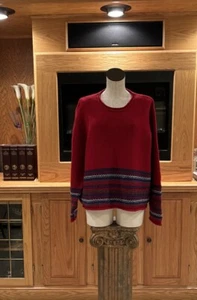 Vintage Field Gear 100% Shetland Wool Knit Crew Neck Long Sleeve Sweater Size XL - Picture 1 of 7