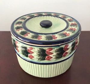 VINTAGE MADE IN JAPAN BISCUIT BARREL 1950’s 10 cm x 15.5cm diameter - Picture 1 of 8