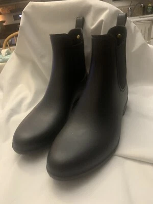 Sam Edelman Mujer Tinsley, Botas de Lluvia de Goma-Negras, Talla 9M. Foto 1 de 4