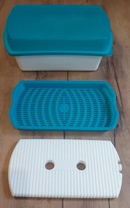 Tupperware, Four Seasons, großer Behälter/Lunch Box m. Frischegitter u. Kühlakku - Bild 1 von 9