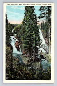 Glacier National Park- Twin Falls, Two Medicine Chalets, Vintage Postcard - Picture 1 of 2