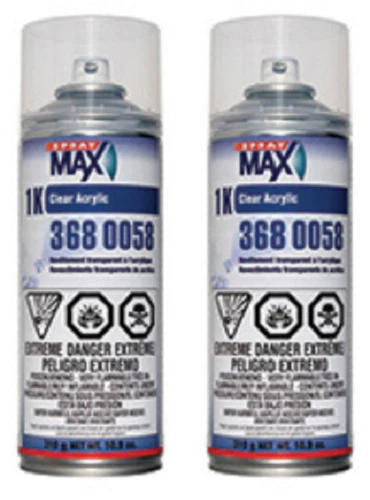 SprayMax 3680058 1K Acrylic Clear Coat - 2 Cans - Image 1 of 1