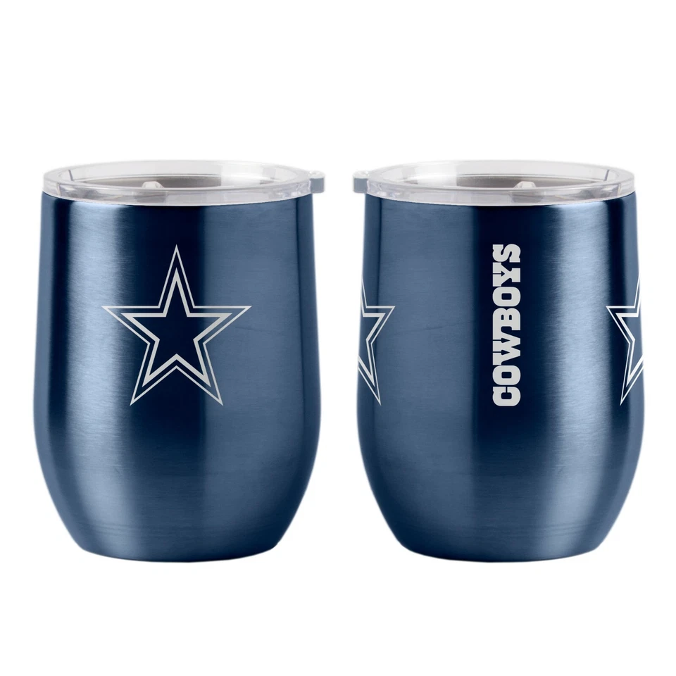 Dallas Cowboys 16oz Curved Ultra Travel Tumbler NFL Cup Mug Coffee Drink