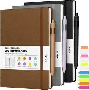Journal Notebook, 3 Pack A5 College Ruled Notebooks for Work - Picture 1 of 2