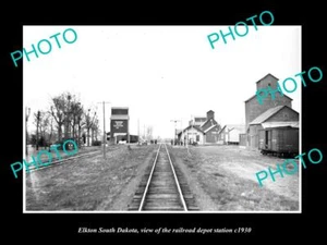 OLD 8x6 HISTORIC PHOTO OF ELKTON SOUTH DAKOTA RAILROAD DEPOT STATION c1930 - Imagen 1 de 1