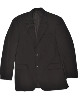 CHAPS Mens 2 Button Blazer Jacket UK 38 Medium Black Wool YA03 - Image 1 of 3