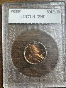 VERY RARE Blanchard Sample Old Holder Lincoln Cent Proof Uncirculated Coin Red - Picture 1 of 2