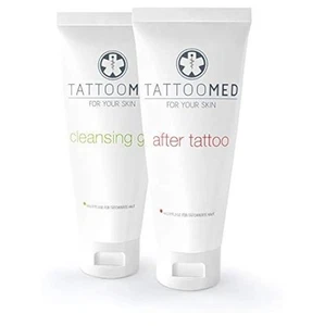 Tattoo Med Complete Care Bundle 2 X 100ml Cleanser And Moisturizer Vegan Gentle - Picture 1 of 1