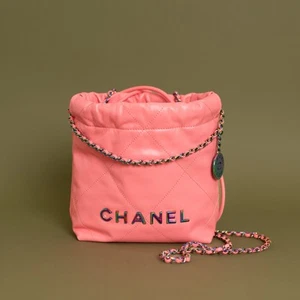 Chanel Mini 22 Pink, Rainbow Hardware 9507 - Picture 1 of 7