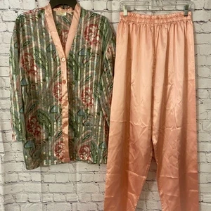 Vintage Victoria Secret Gold Label Seiden Schlafanzug Medium 2 Stück - Bild 1 von 5