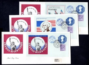 GB - 1975 American Bicentenary Souvenir Sheet on 3 x Covers - Bild 1 von 1