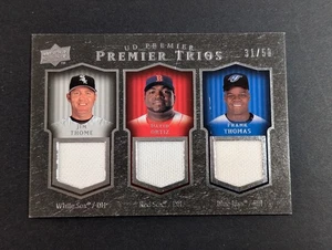 Jim Thome David Ortiz Frank Thomas 2008 UD Premier Trios Triple Jersey Relic /50 - Bild 1 von 2
