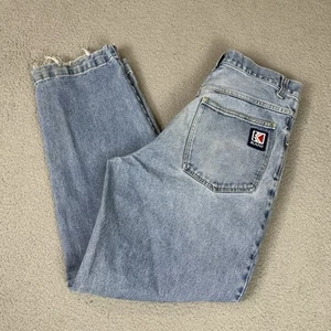 Vintage Karl Kani Jeans Men’s 34x32 Blue Denim Baggy Wide Leg Distressed Rare KK - Picture 1 of 17