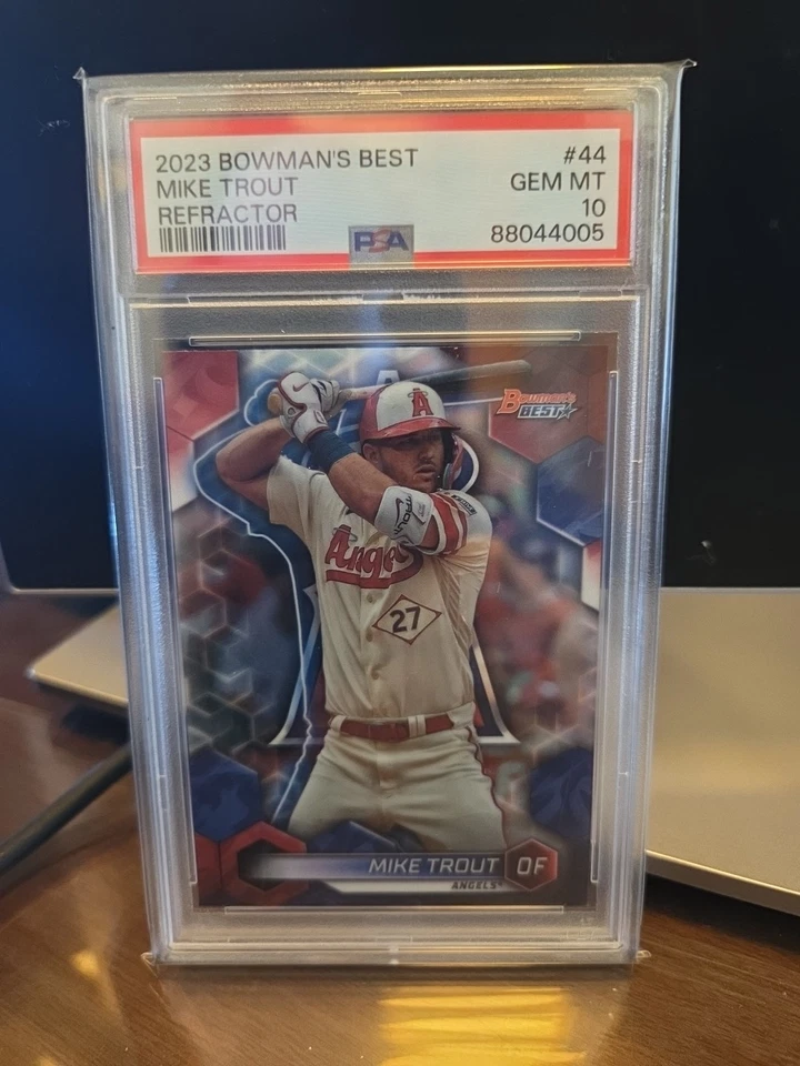 Bowman's Best Mike Trout #44 2023 refractor PSA 10 Foto 1 de 1