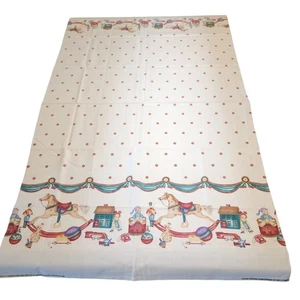Cotton Fabric Rocking Horse Border Toys Daisy Kingdom 1988 Past & Present 26x45" - Picture 1 of 16