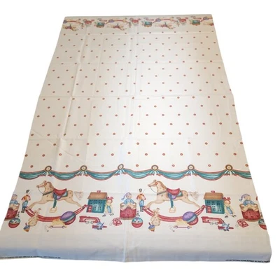 Cotton Fabric Rocking Horse Border Toys Daisy Kingdom 1988 Past & Present 26x45" - Image 1 of 4