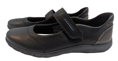 Rockport Cobb Hill Mary Jane Flats Amalie Black Leather Sneaker Shoes Size 9 - Image 1 of 4